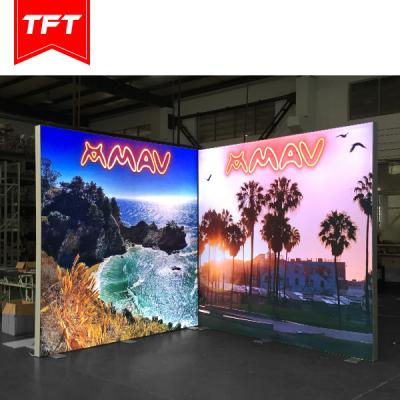 China Stylish Appearance TFT Systems 10'x20' Free Standing Frameless Backlit Light Box Backdrop For Party for sale