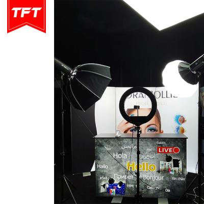 China Stylish Rear Appearance TFT Systems Conference Call Background Backdrop For Live Streaming Video Call Backdrop for sale