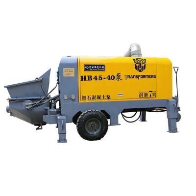 China Stationary construction material stores trailer concrete pump used on construction site pumping concrete equipment for sale