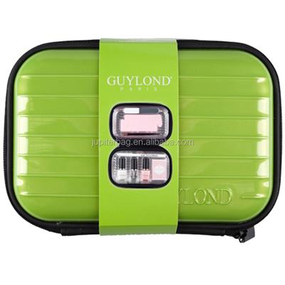 China Fashion Green PU Cover Eva Lipstick Travel Organizer Case For Ladies for sale