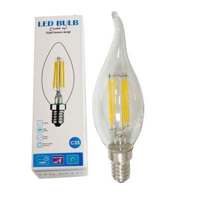 China Desk Retro Edison Led Filament Bulb Lamp 220v Glass Bulb Vintage Candle Light Led Filament Spiral Bulb for sale