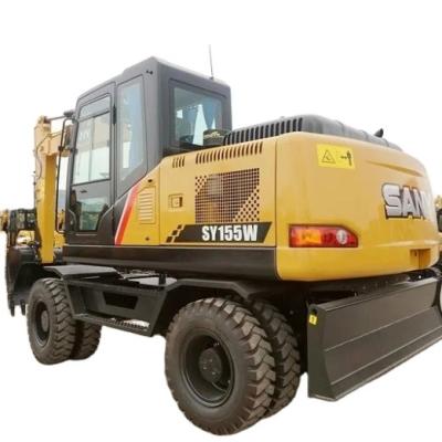 China SANY sy155W Digging Machine Earth Moving Excavator Used Excavators For Sale 1.4MÂ ³ for sale