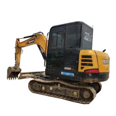 China Building\Agriculture\Construction Digger SANY 55 Used Mini Excavator Digger 90%new Earthmoving Machinery for sale