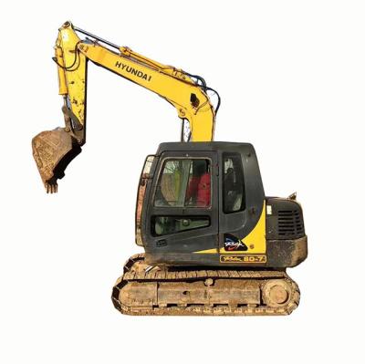 China High Quality Hyundai Mini Used Excavator Second Hand 80-7 Hydraulic Excavator Hyundai Low Excavator Hours For Sale for sale