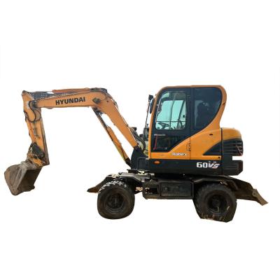 China Building\Agriculture\Construction Used Hyundai 60vs 6 Ton Wheel Excavator With Big Power Good Condition for sale