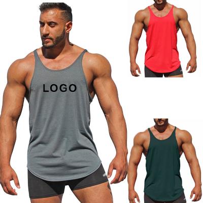 China Breathable Custom Logo Mens Sports Mens Fitness Tank Tops Sleeveless Top Tank Tops Wholesale for sale