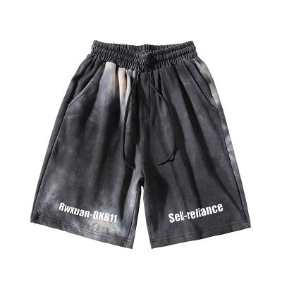 China Breathable Tie Dyeing Casual Sports Running Shorts Cotton Shorts Men Plus Size for sale