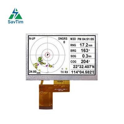 China industrial control high brightness 500 nits 4.3 inch interface TN TFT LCD 480(RGB)*272 RGB display for instrumentation 4.3 inch for sale