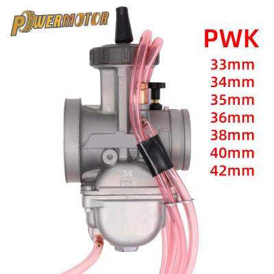 China Universal Aluminum Alloy 33 34 35 36 38 40 42mm PWK Motorcycle Carb Carburetor For Racing Parts With Power Jet Dirt Bike ATV Offroad for sale