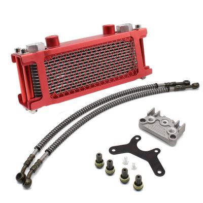 China Dirt Bike Oil Cooling Heater All Aluminum Cooling Engine Radiator Water Cooling Cores Set For 125Cc 140Cc Fan Engine Atv Radiator for sale