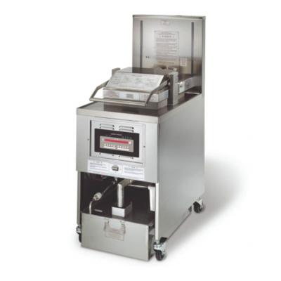 China Restaurant 8 Head PFE-591 KFC Broaster Chicken Machine Pressure Fryer With Oil Filter System for sale