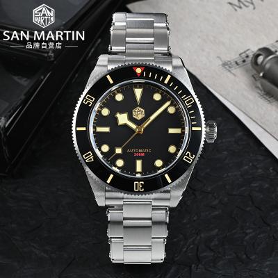 China Factory Price PT5000 SW200 High Quality Vintage Full Rts San Martin Calendar Dome 20atm Sapphire Mechanical Automatic Diver Observe Men For Sale for sale