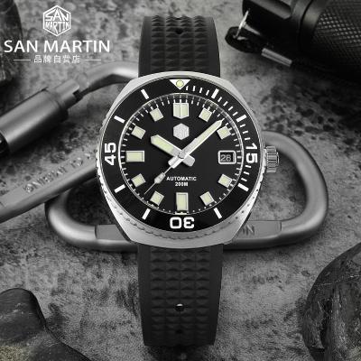 China San Martin SN0045 Full Abalone Sport Free Ship Calendar Japan 316L Stainless Steel c3 20atm Automatic Mechanical Luminous Watch For Sale for sale