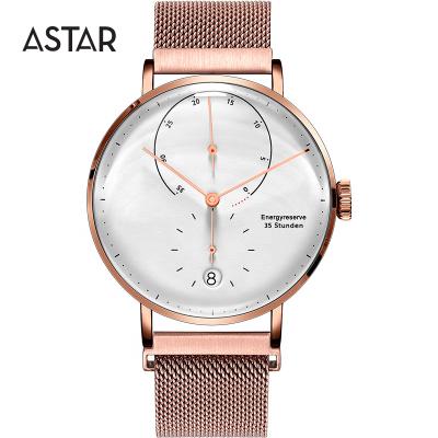 China Auto Date OEM/ODM 316L Dome Sapphire Crystal Glass Rose Gold Stainless Steel Mechanical Automatic Multi Function Watch Woman For Sale for sale