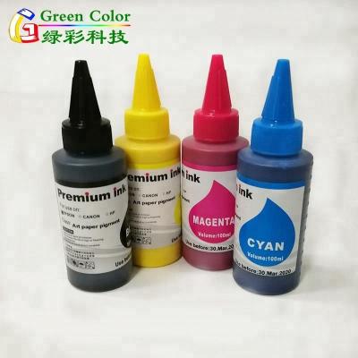 China Art Paper Pigment Ink Water Based Suit For Epson R330 R270 T50 T60 1390 Printer 100M 200ML L500ML 1L 20L for sale