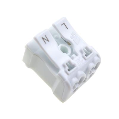 China Internal Connection For Lighting OJ-821 Pluggable Light Fixture Screwless Spring 2 Pin Quick Quick p02 Led Terminal Block Light Connector for sale