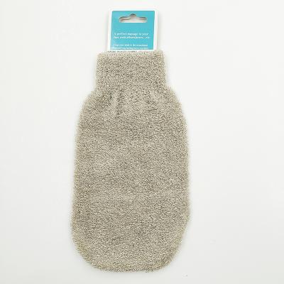 China EXFOLIATE 100% Natural Eco-Friendly Exfoliating Linen Hemp Exfoliating Gloves Bath Mitt Glove for sale