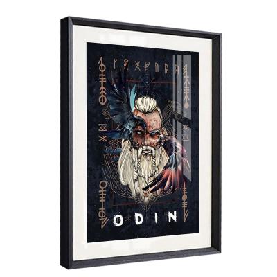 China Contemporary Norse Mythology Asgard God Canvas Prints Odin Thor Portrait Wall Art Painting On Poster Pictures For Living Room Decor for sale