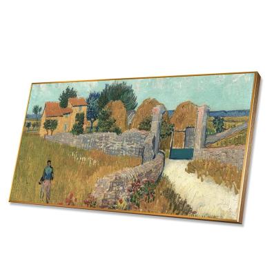 China Contemporary Van Gogh Famous Oil Painting Reproduction Farmhouse in Provence Canvas Print Vintage Wall Art Poster For Horizontal Sofa Decoration for sale