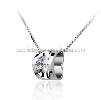 China Fashion Jewelry Cute Hyperbola Necklace Girl Lady Girl Lady Gift Rhodium Fancy Pendant Necklace for sale