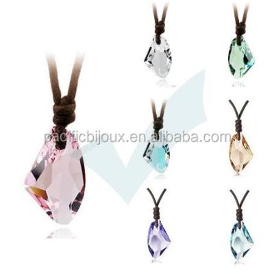 China CLASSIC Jewelry Rope Couples Necklace Lover Necklace Leather Crystal Jewelry for sale