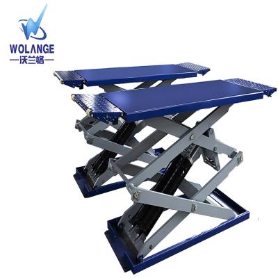 China Car Tire Repairing Super Thin Structure Hydraulic Scissor Lift for sale