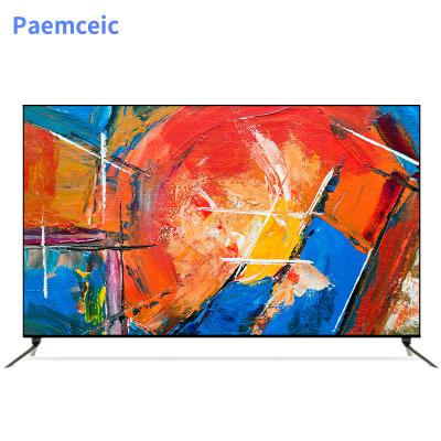 China Home Factory Live TV Smart TV 75 Inch TV With Tempered Glass Metal Frame Explosion Proof for sale