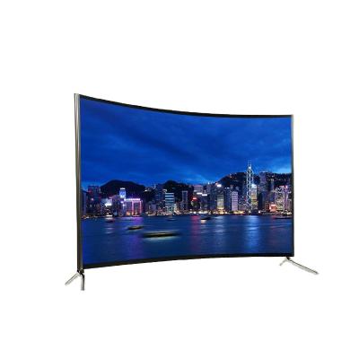 China Home TV Factory 55 / 65 Inch Led Smart TV 4k TV Curved With Explosion Proof Tempered Glass Metal Frame for sale