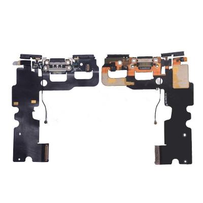 China Charging Port with Flex Cable and Mic for iPhone 7(4.7 inches) - Black  - Grade A+ for sale