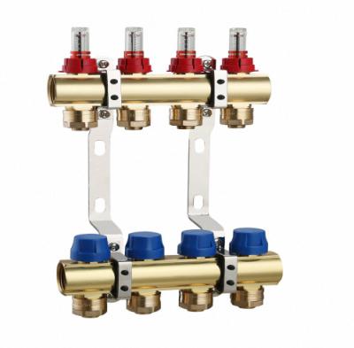 China Modern Chinese Factory Make 5 Way Brass Underfloor Manifold For Underfloor Heating System for sale