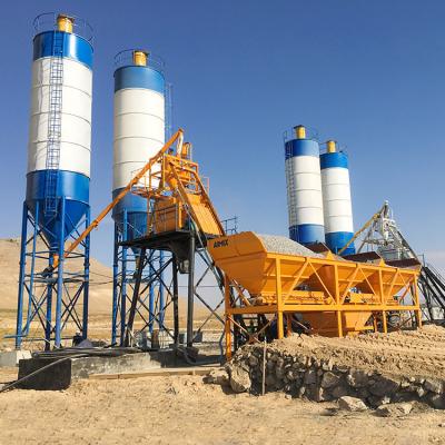 China Building Material Stores New Ready Mixed Concrete Plant Trailer Wet Batching Concrete Mixing Plant With Price for sale