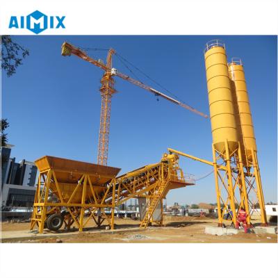 China 75m3/h Elba Island Portable Concrete Batching Plant 80mm Concrete Batching Software for sale