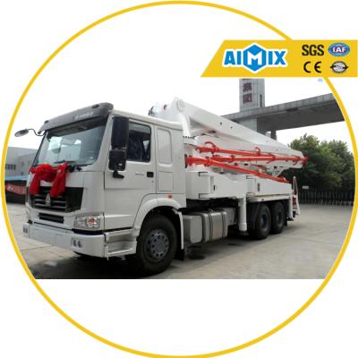 China Construction worksÂ   25 meters JH5025 truck concrete pump for sale with chassis from DONGFENG for sale