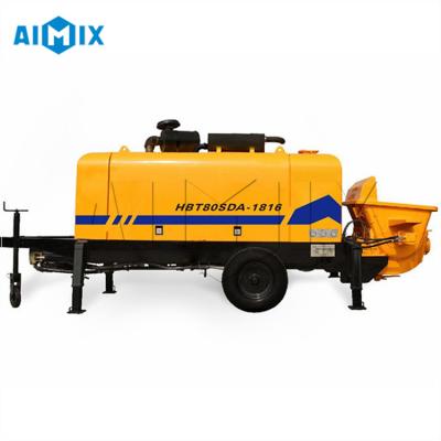 China Construction Engineering Diesel Engine 40m3 Small Concrete Pump Static Pump Supplier for sale