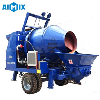 China Factory Aimix ABJZD-30 Small Electric Mobile Concrete Mixer 30m3/h With Gasoline Price for sale