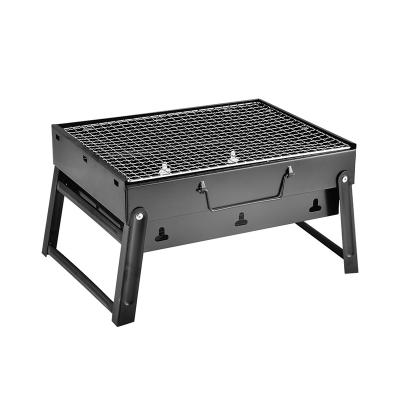 China Custom Wholesale Folding Portable Foldable Outdoor Iron BBQ BBQ Camping Charcoal Steel Grill Easily Assembled for sale