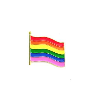 China Europe Rainbow Soft Enamel Metal Souvenir Lapel Pin For Gay for sale