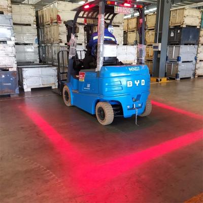 China forklift led warning light red line zone warning light 80v 18w forklift sector lights for blue colre a straight line for sale