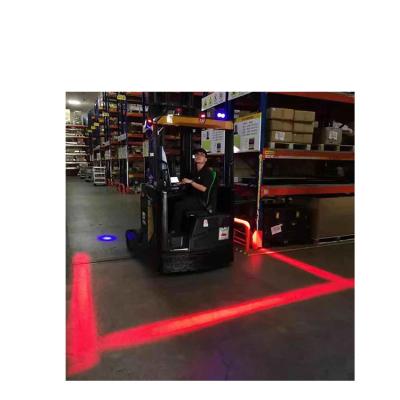 China 12-80V Waterproof Red LED Beam Forklift Warning Light Safety Area Warning Pedestrian Drivers Ahead A Straight Line for sale