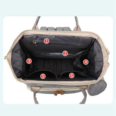 China Custom Logo Quality Logo Quality Waterproof Nursing Portable Water Resistant Baby Diaper Bag Backpack Diaper Baby Carrier Diaper Bag For Mom for sale