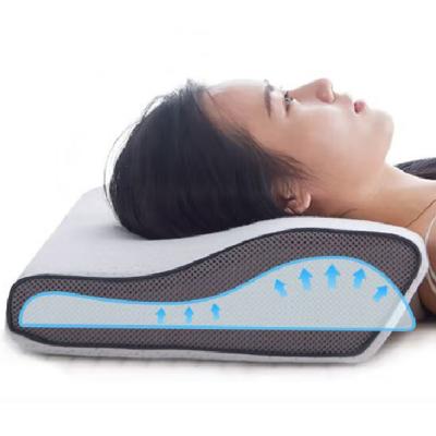 China Anti-Apnea Butterfly-Shape Memory Foam Pillow Travel Neck Pillow Cervical Medical Ergonomic Neck Rest Pillow for sale