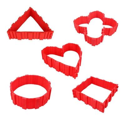 China Sustainable Wholesale Kitchen Multi-shaped Splicing Decorating Tools Silicone Baking Cake Mold for sale