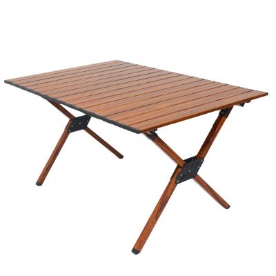 China Best Selling Outdoor Beach Portable Small Folding Picnic Camping Camping Wooden Table for sale