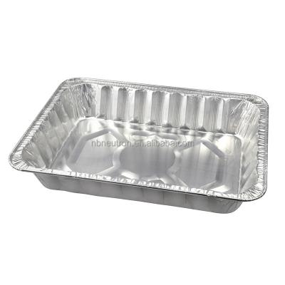 China Wholesale High Quality Food Aluminum Filters Aluminum Foil Container Tray Roaster Plus Tray (wave inwall) for sale