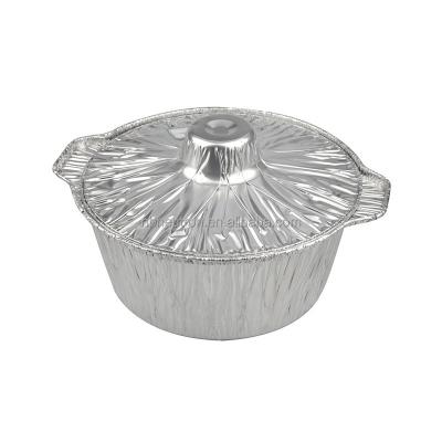 China Wholesale High Quality Food Aluminum Filters Aluminum Foil Container Tray 290 Pot Bowl Pan With Foil Lid for sale