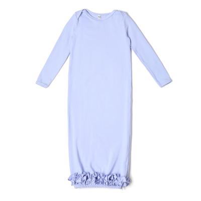 China Breathable Wholesale Newborn Baby Zipper Up Nightgown Baby White Robe for sale