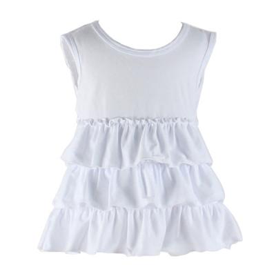 China Girls Breathable Cotton Clothes Wholesale Kids Sleeveless Tunic Baby Top Blank Peplum Shirts for sale