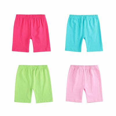 China High Quality Breathable Girls Gaiters Kids Relieve Girls Breathable Short Boutique Gaiters Color Bottom Baby Biker Shorts Pure for sale