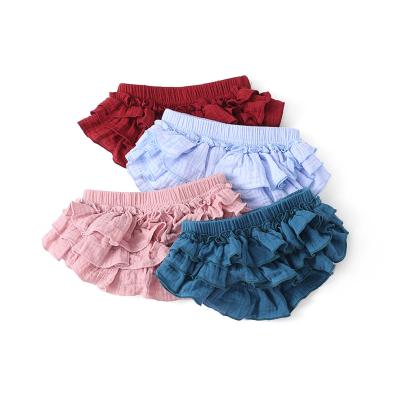 China Wholesalers Baby Ruffle Bloomers Toddler Clothing Icing Breathable Ruffle Shorts Cute Girls Chiffon Bloomers For Kids for sale