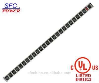 China IEC 60320 C13 C14 PDU POWER STRIP Smart 24 Jacks Power Bar For Server , Rack mounted Outlets for sale